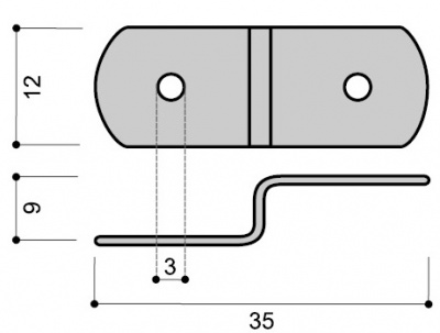 фиксатор подрамника к раме 35*12*9*08 (S12)