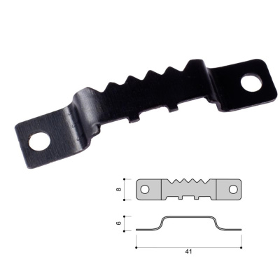 С-7BL подвес для картин (чёрный) "крокодил" 8*41*6 