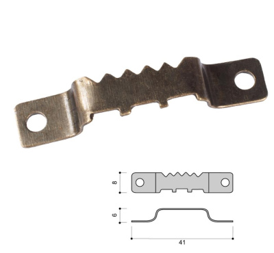 С-7 BR подвес для картин (бронза)  "крокодил" 8*41*6