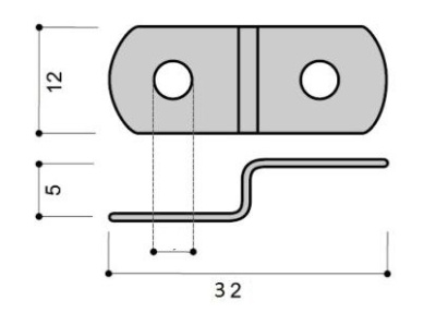 фиксатор подрамника к раме 32*12*5*0,75