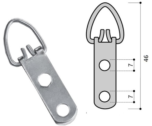 Д-070 кольцо с 2 отверстиями  10*46