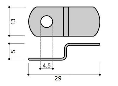 фиксатор подрамника к раме 29*13*5*0,6